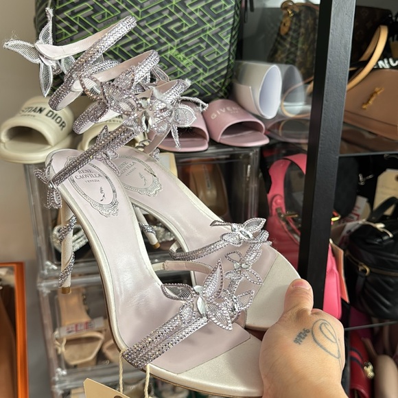 RENE CAOVILLA BUTTERFLIES SANDALS - Picture 7 of 9